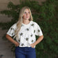 Bumble Bee Print Cotton Crop Top
