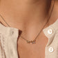 Arin 18K Gold Non-Tarnish CZ Bow Pendant Necklace