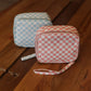 Checkered Zip Up Travel Case