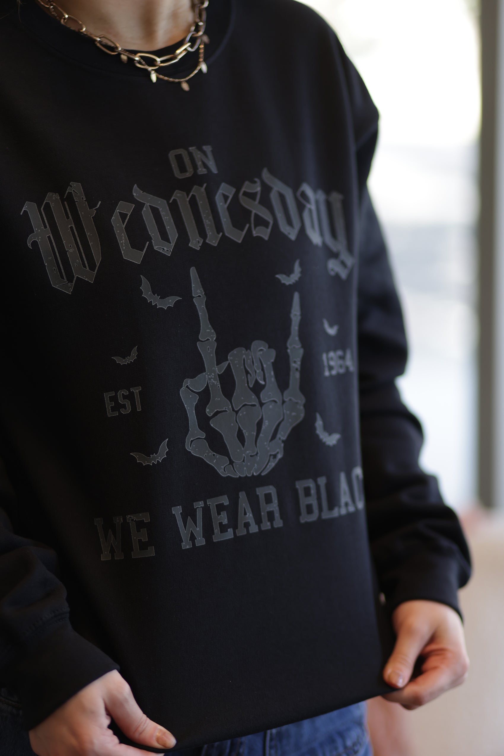 On Wednesdays We Wear Black Crewneck