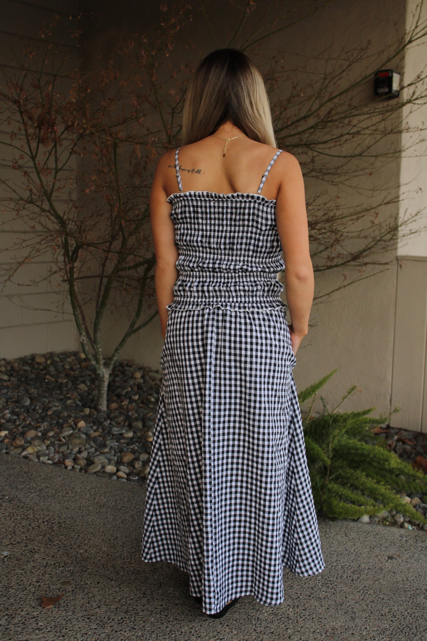 Dylan Gingham Maxi Dress