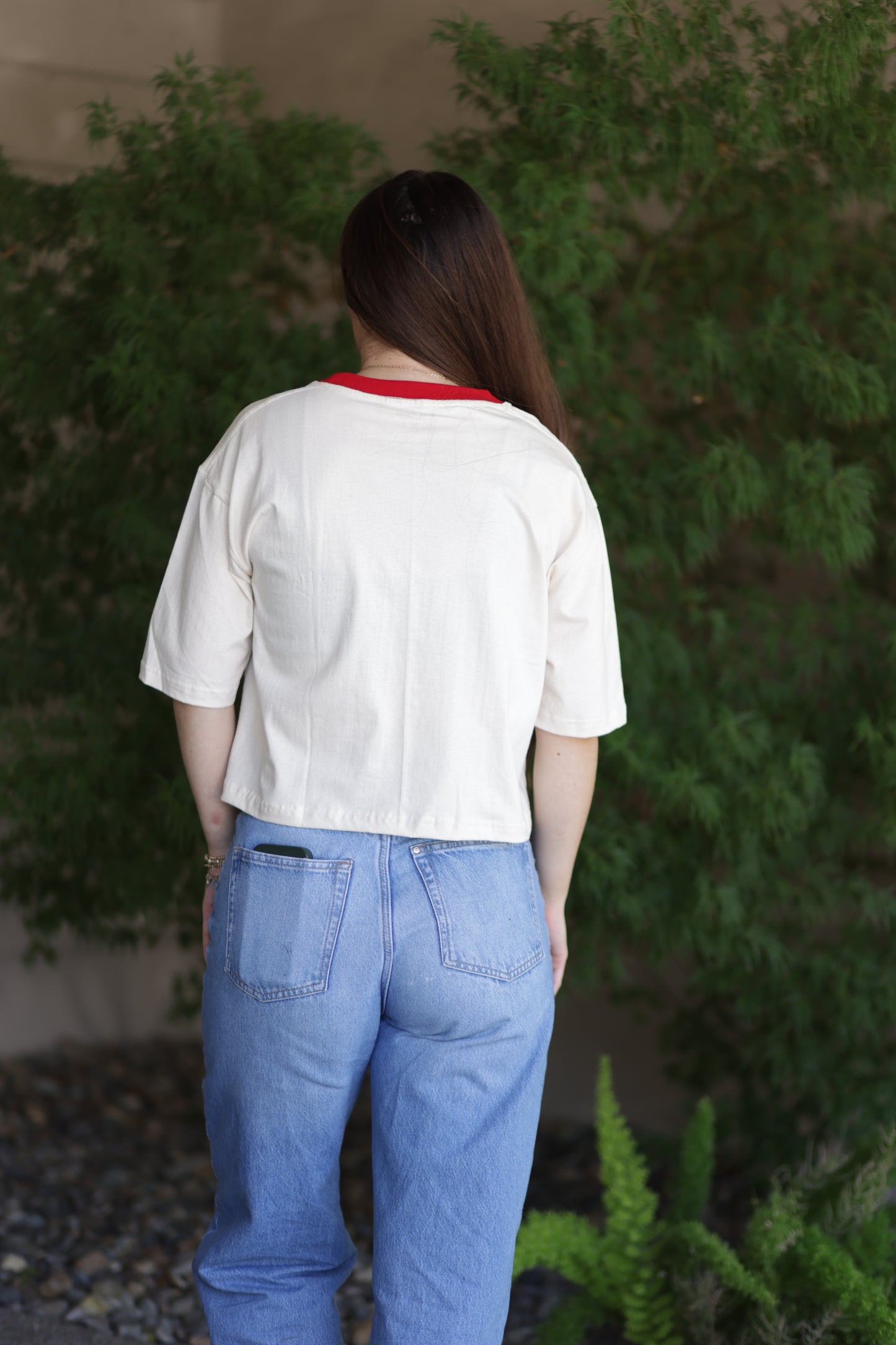Cherry Print Cotton Crop Top