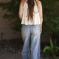 Ryaan Wide-Leg Two-Tone High Waist Denim Jeans