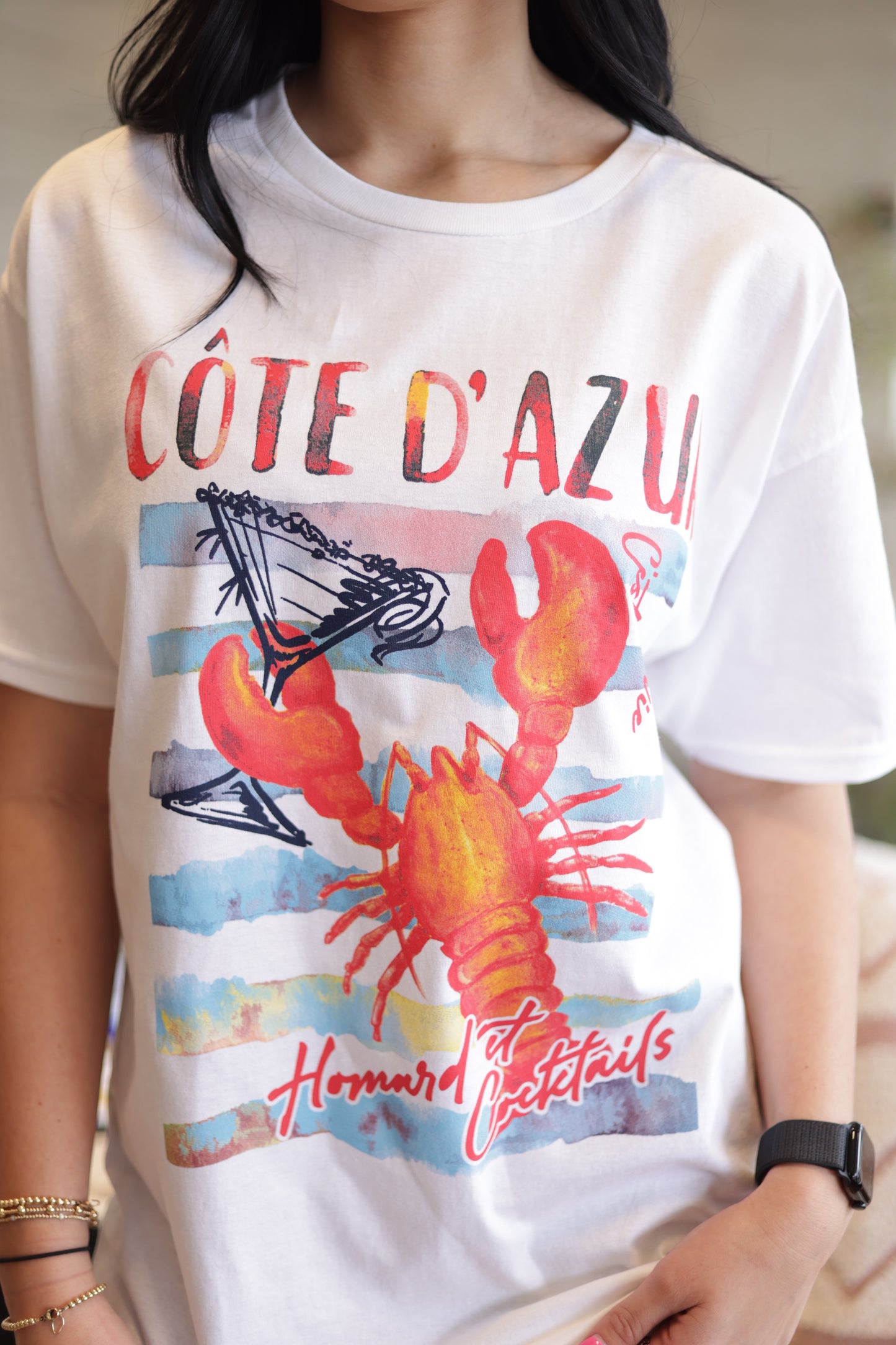 Cote D'Azur Vacation Oversized Tee