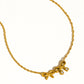 Arin 18K Gold Non-Tarnish CZ Bow Pendant Necklace