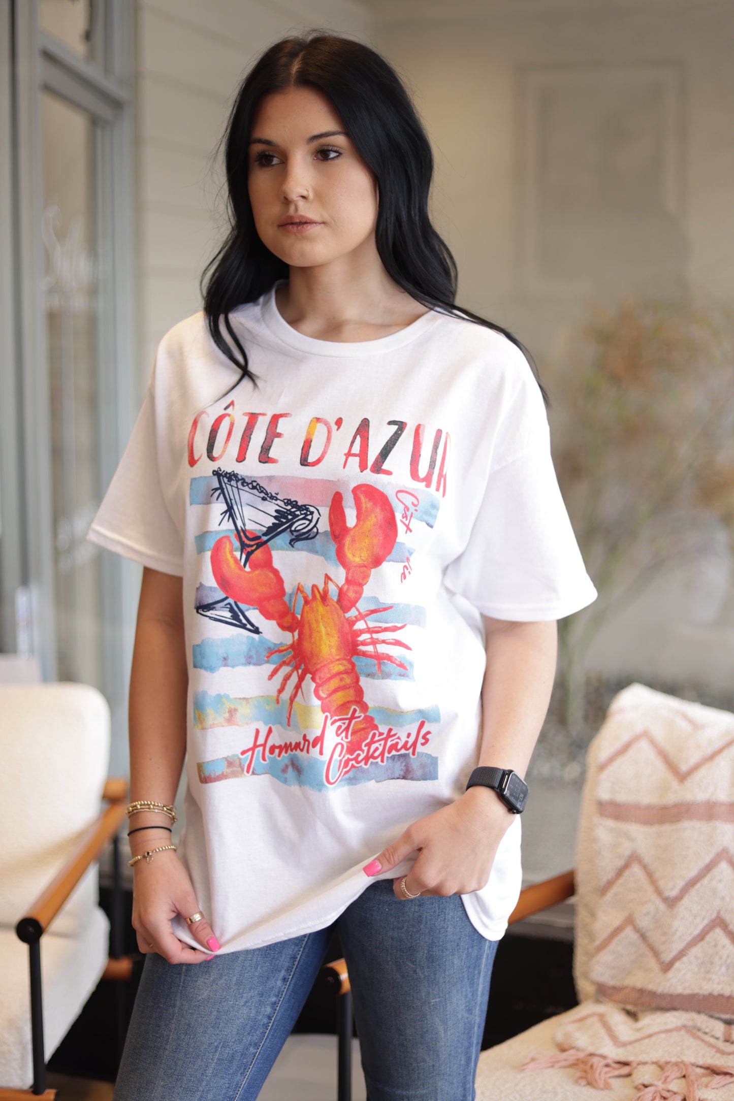 Cote D'Azur Vacation Oversized Tee