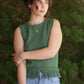 Leilani Fringe Hem Sleeveless Knit Top