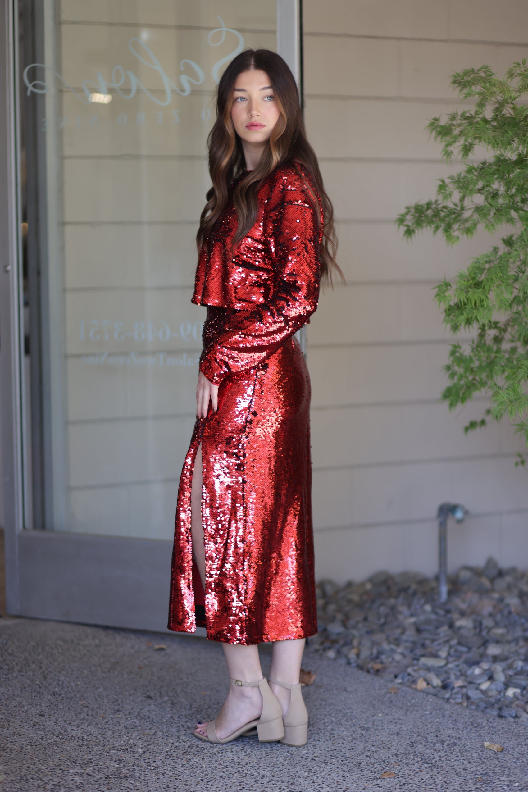 Aria Sequin Long Sleeve Top - More Colors!