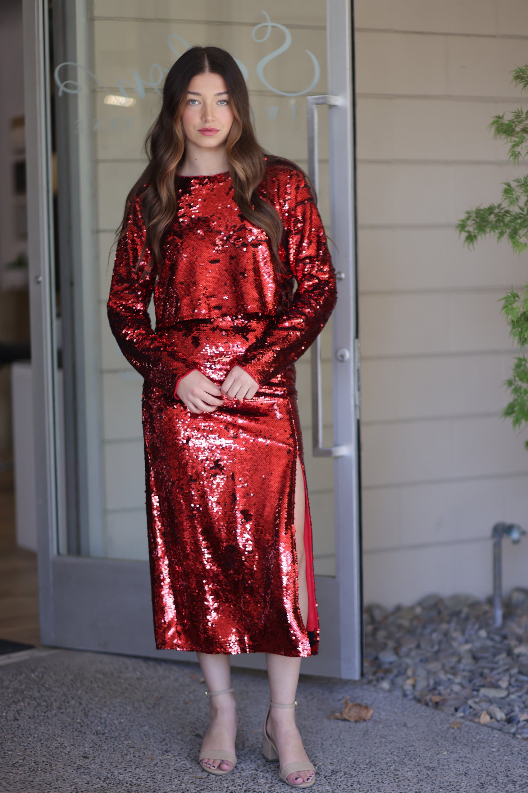 Aria Sequin Long Sleeve Top - More Colors!