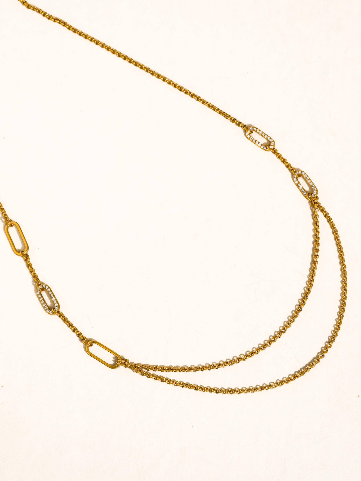 Vion 18K Gold Non-Tarnish Layered Chain Necklace