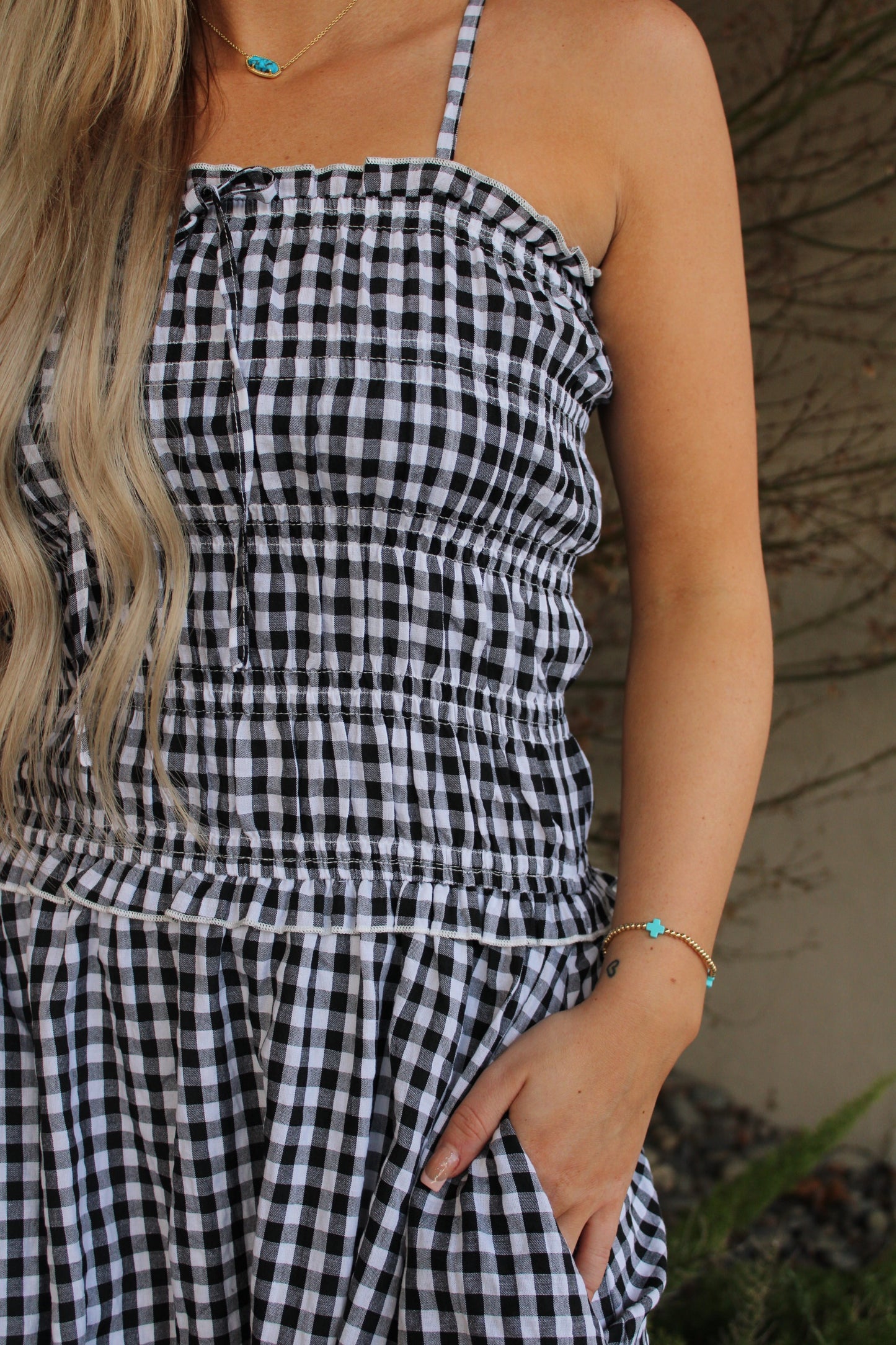 Dylan Gingham Maxi Dress
