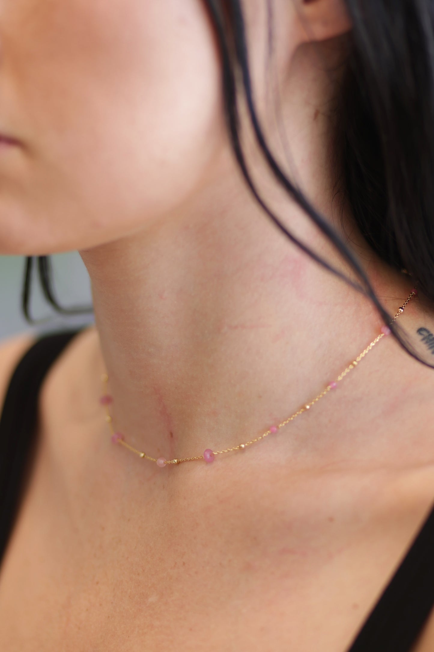 Dainty Precious Stone Bead Necklace - More Colors!