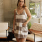 Jess Striped Taupe Dress