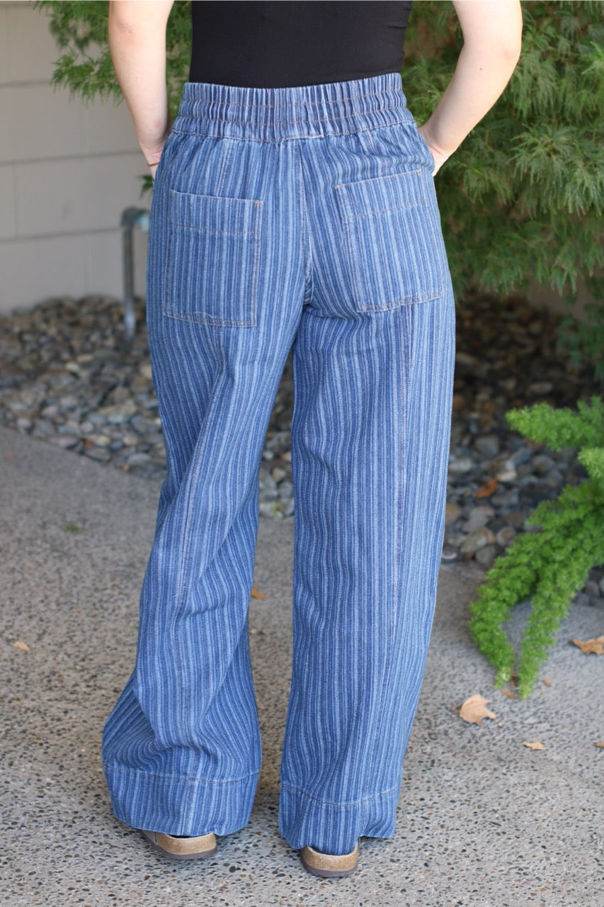 Nellie Wide Leg Denim Pants