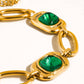 Mabel 18K Gold Non-Tarnish Green CZ Link Bracelet