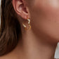 Fontaine 18K Gold Non-Tarnish Wave Statement Earrings