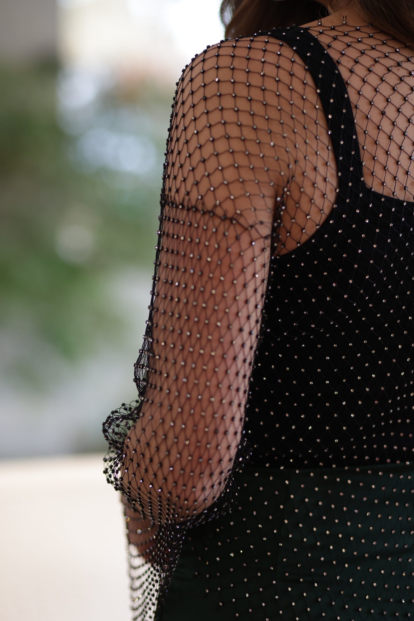 Scarlett Rhinestone Sheer Top
