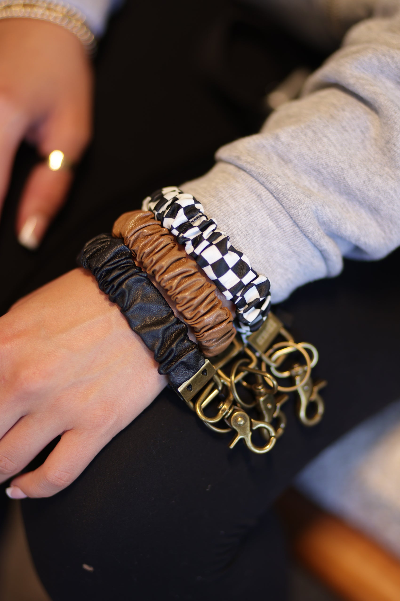 Faux Leather Wristlet Keychains - More Colors!