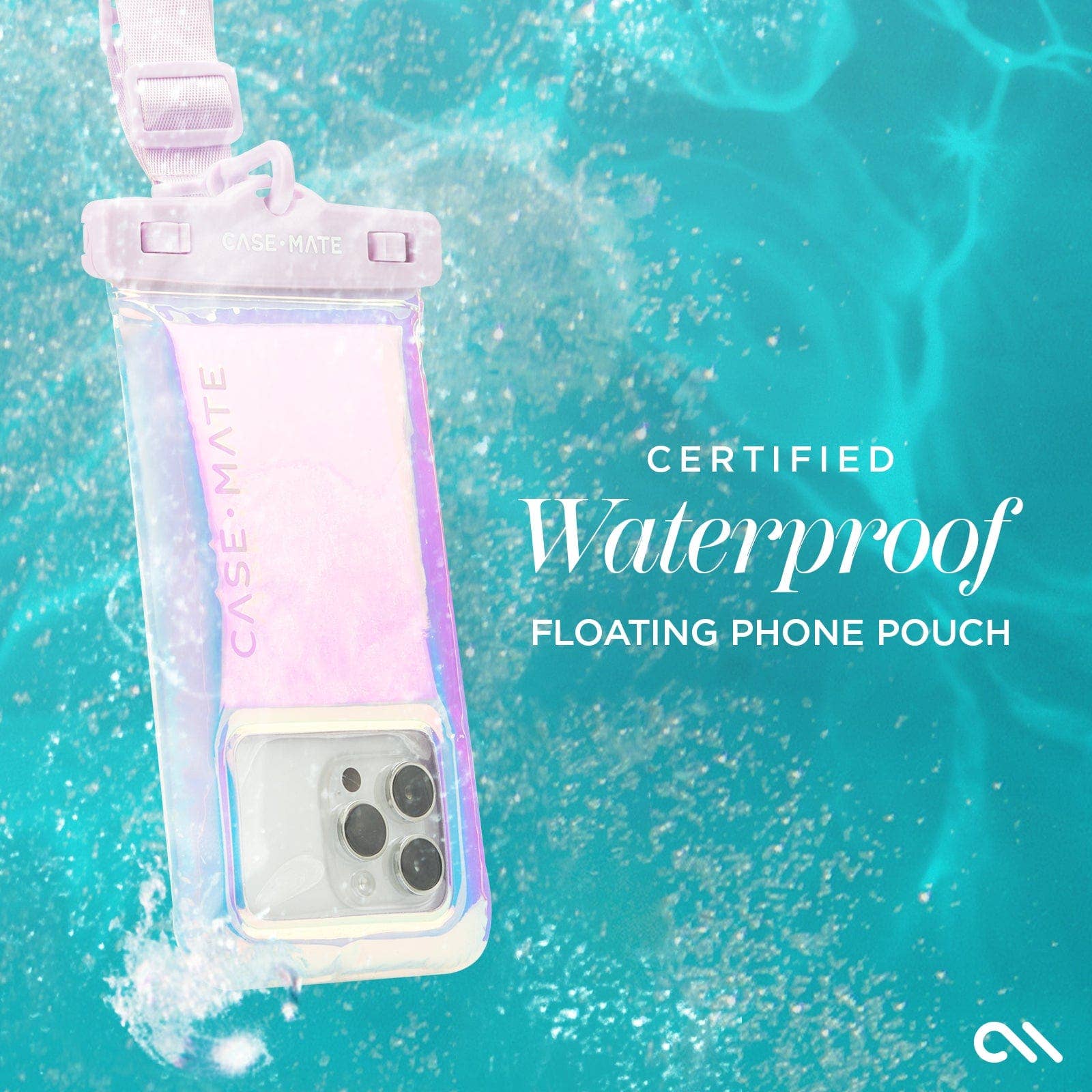 Case-Mate Waterproof Floating Phone Pouch: Purple Paradise