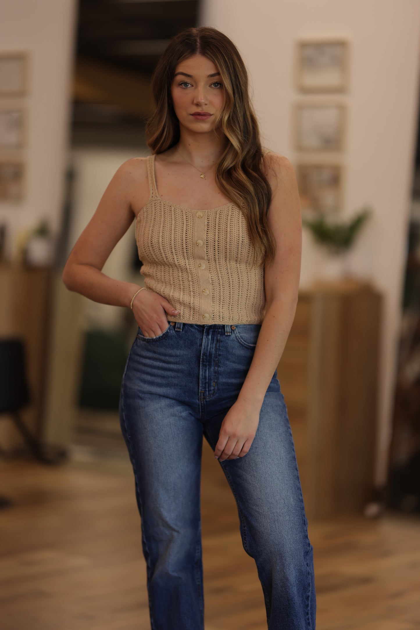 Iris Button Down Knit Cami - More Colors!