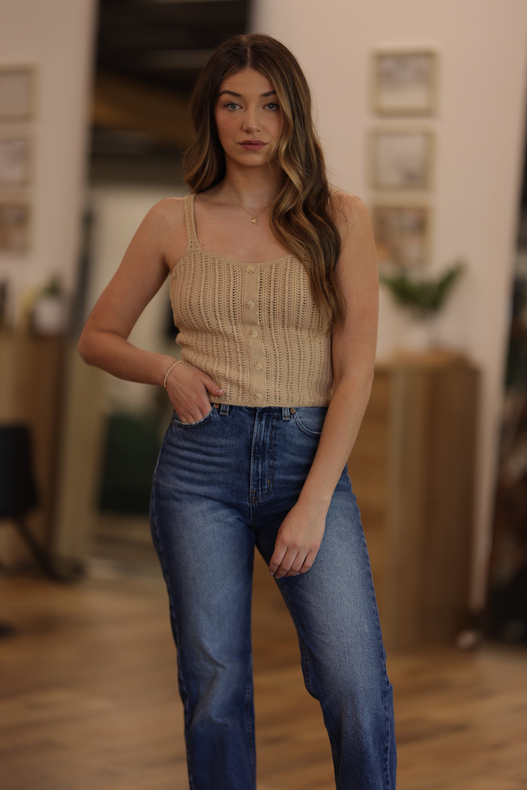 Iris Button Down Knit Cami - More Colors!