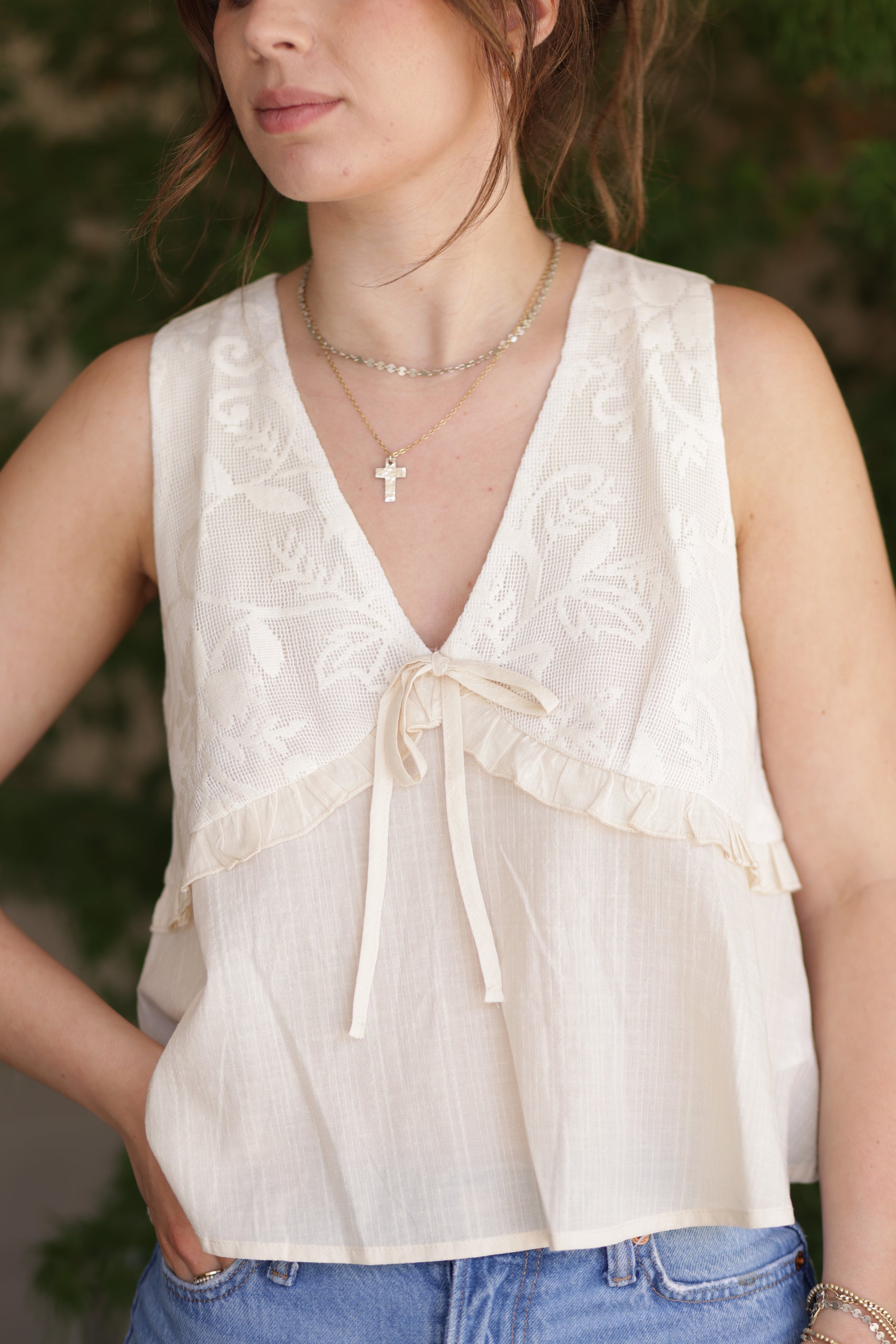 Clarity Lace Sleeveless Top