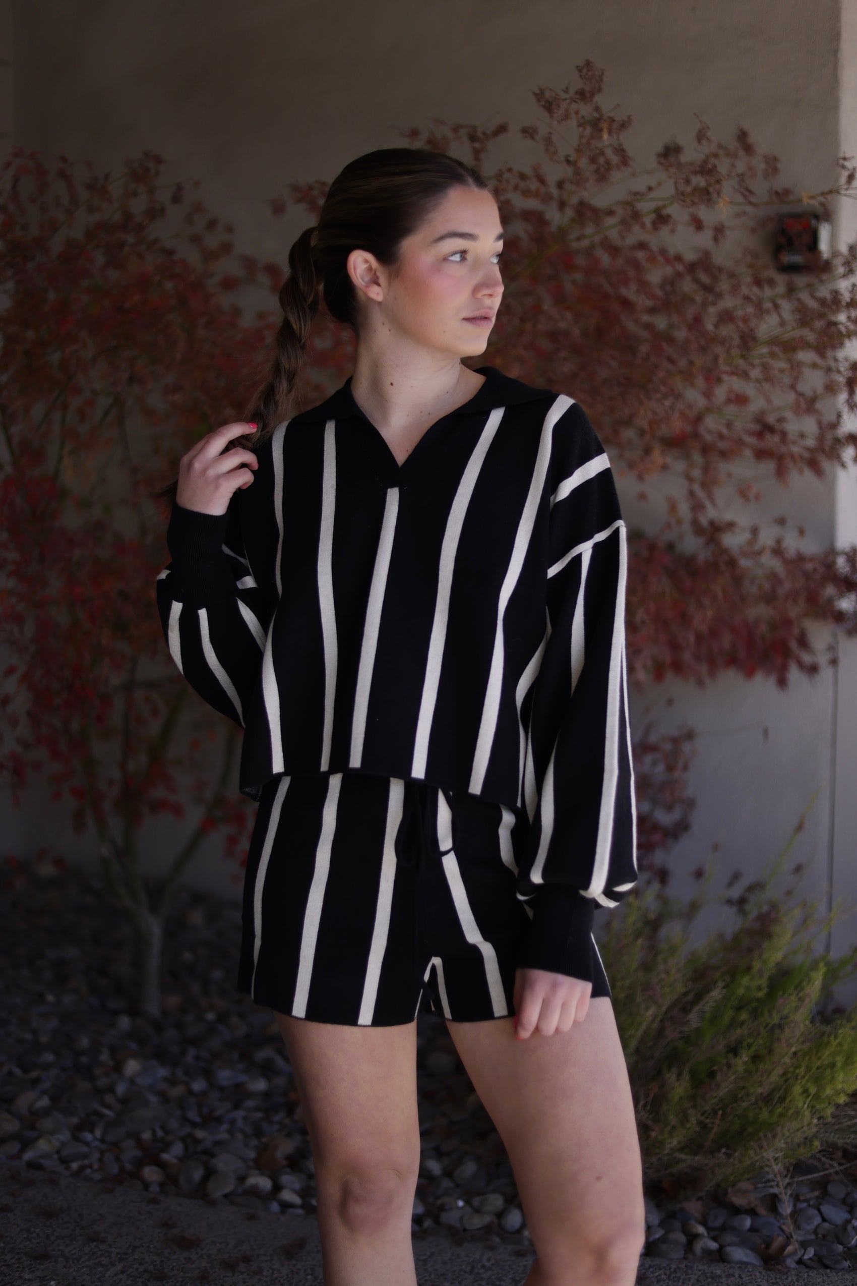 Carolina Stripped Sweater Shorts