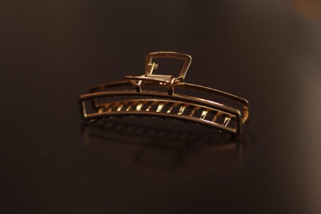 Geometric Gold Claw Clips