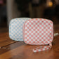 Checkered Zip Up Travel Case