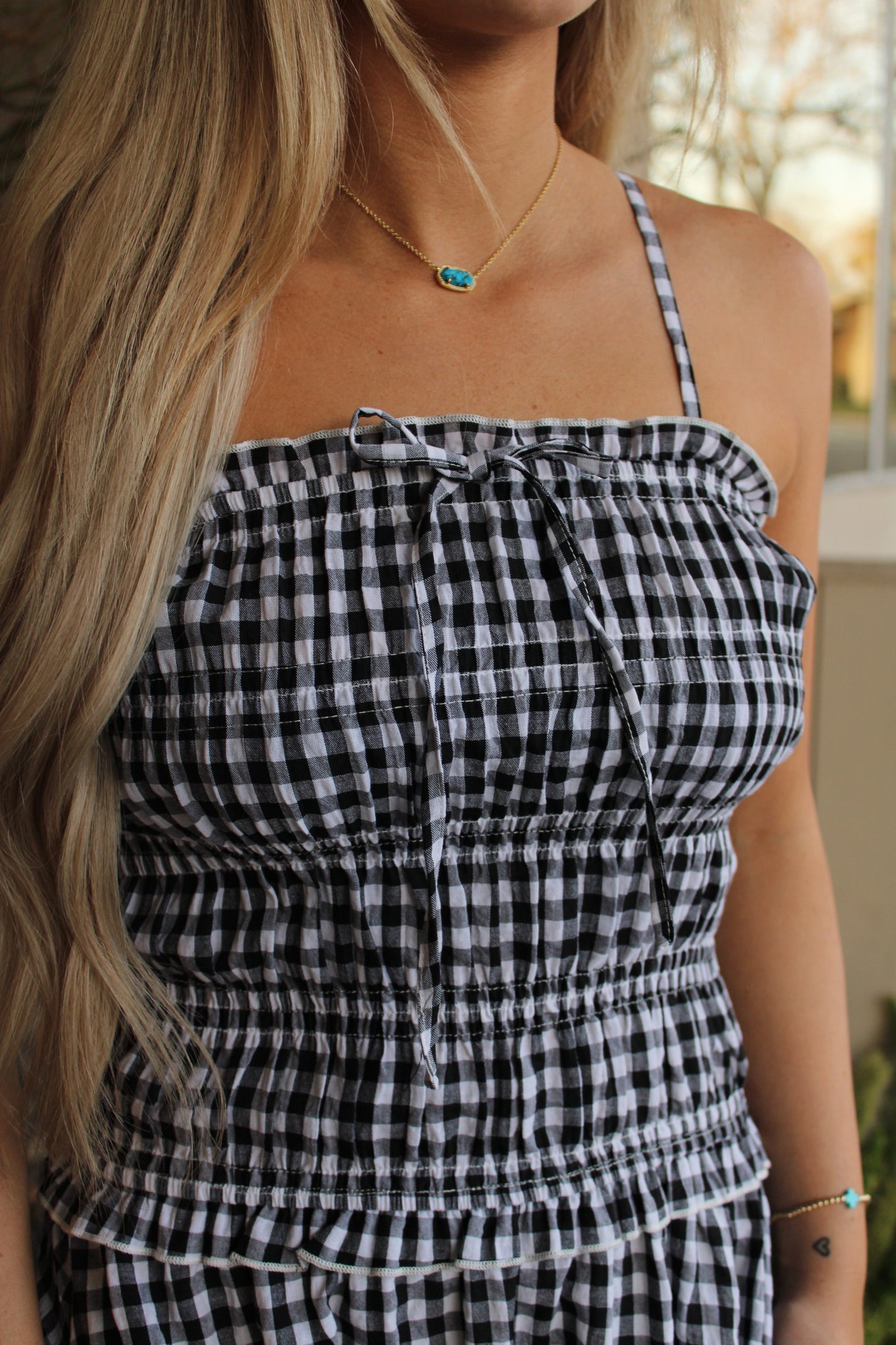 Dylan Gingham Maxi Dress