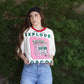 Popcorn Box Print Cotton Crop Top
