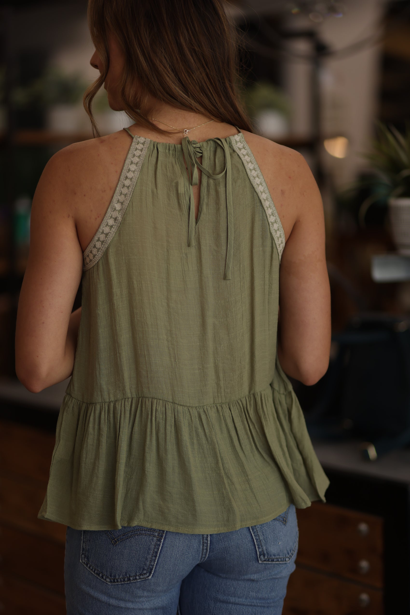 Anna Embroidery Halter Top