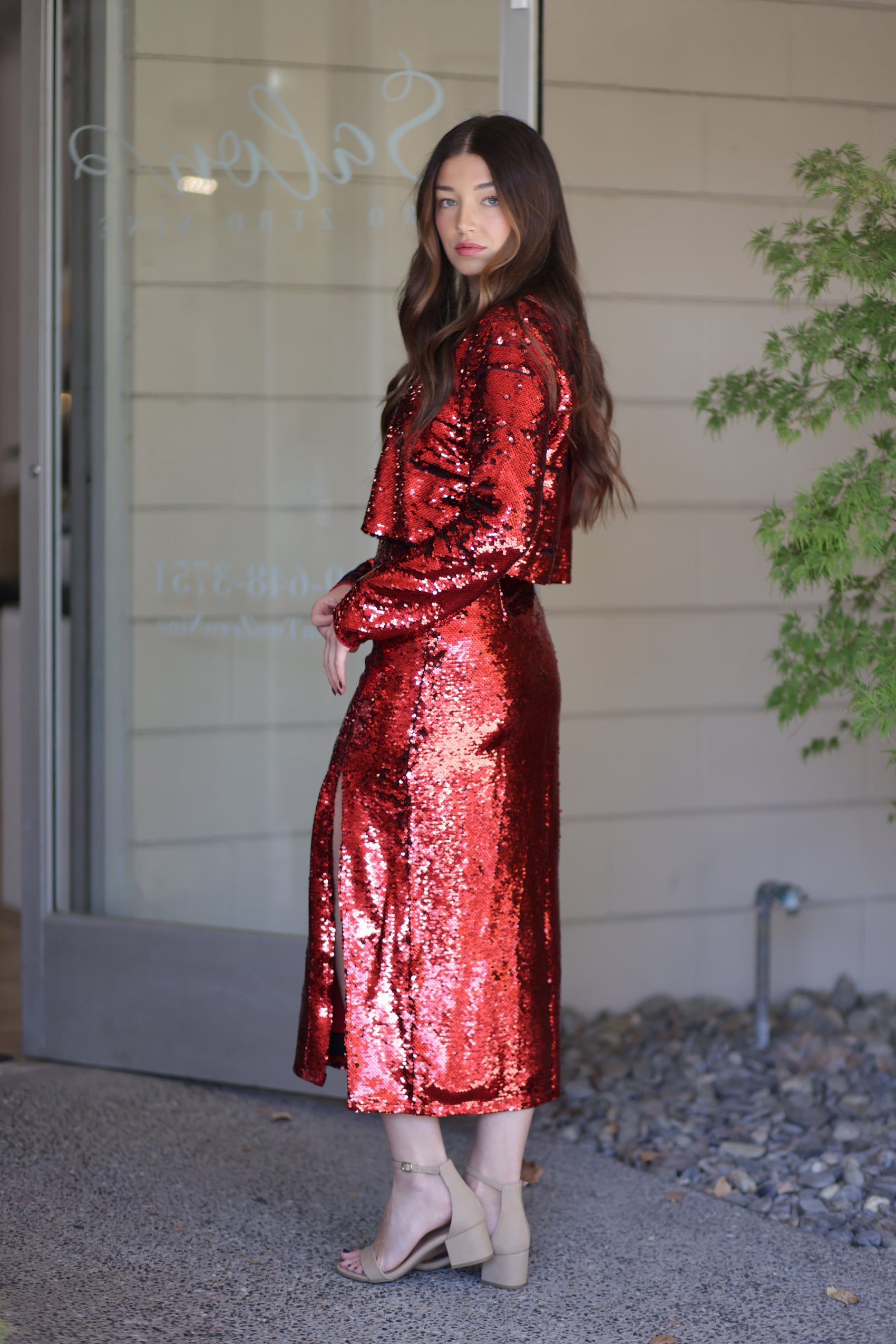 Aria Sequin Long Sleeve Top - More Colors!