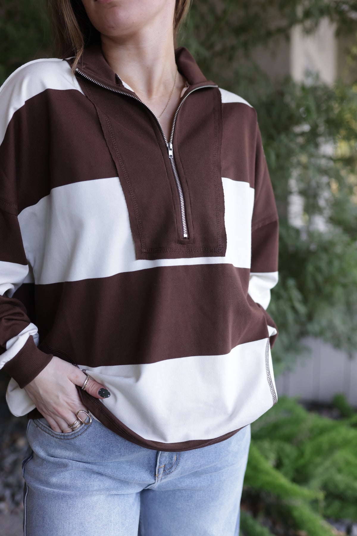 Elizabeth Half-Zip Top