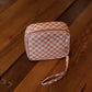 Checkered Zip Up Travel Case