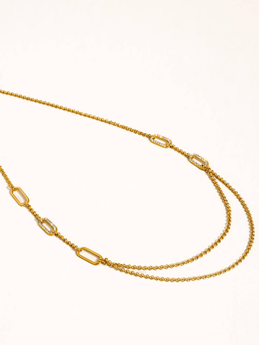 Vion 18K Gold Non-Tarnish Layered Chain Necklace