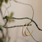 Pearl and Gold Blended Hoop Earring
