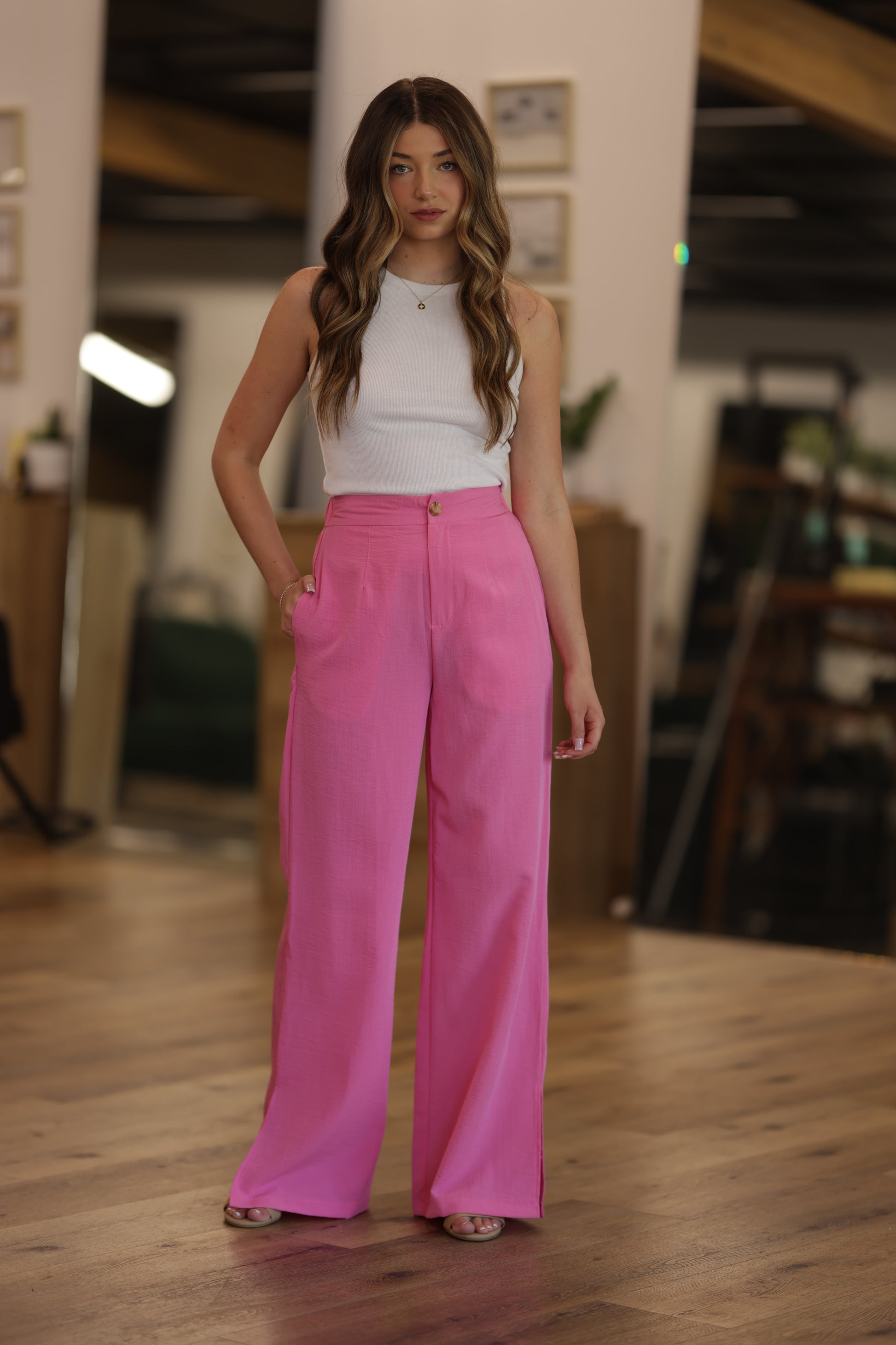 Dana High Waisted Dress Pant - More Colors! Olive / Large Dana High Waisted Dress Pant - More Colors! Olive / Large