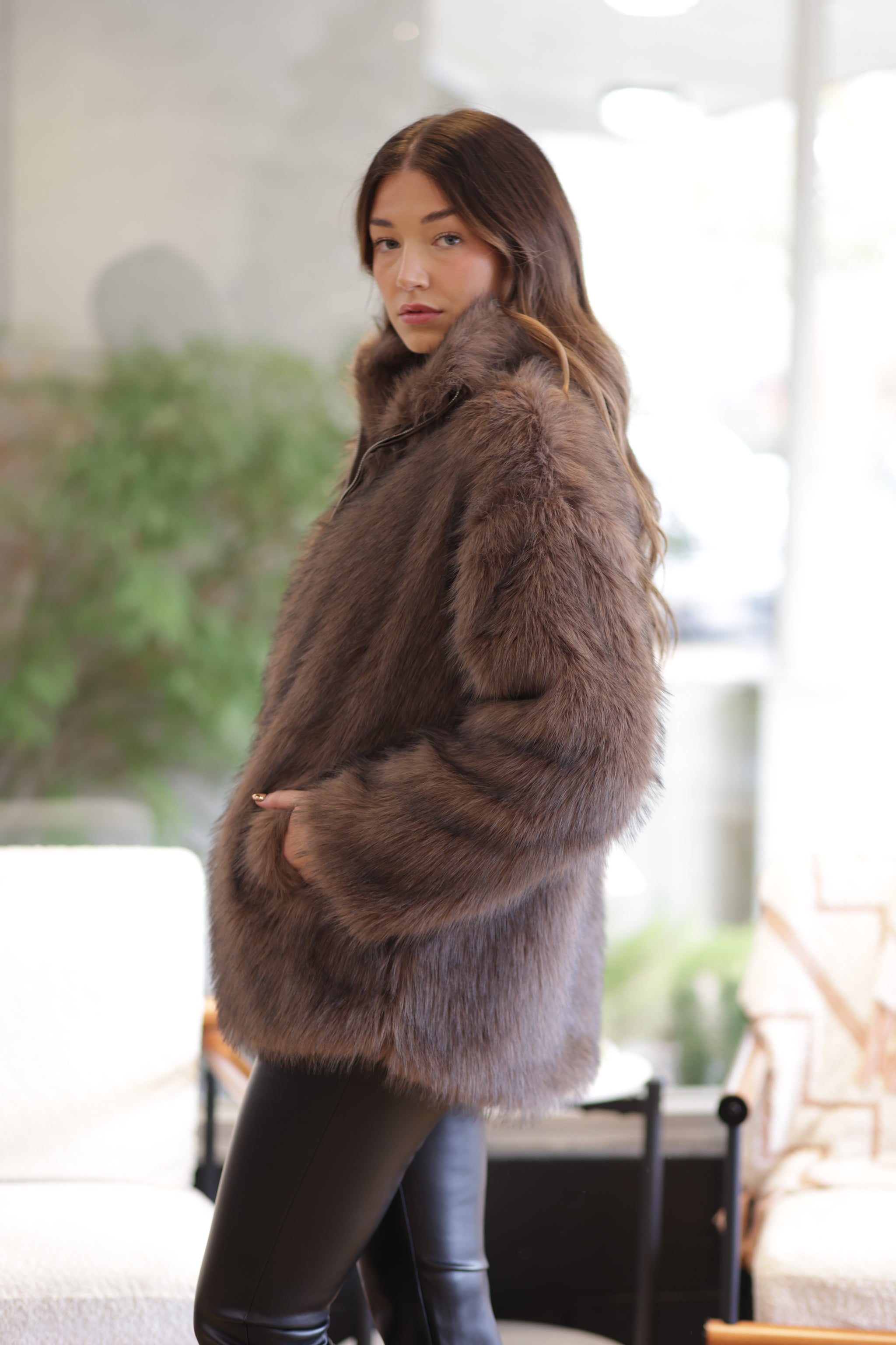 The Beth Faux Fur Jacket – Salon Two Zero Nine Inc.