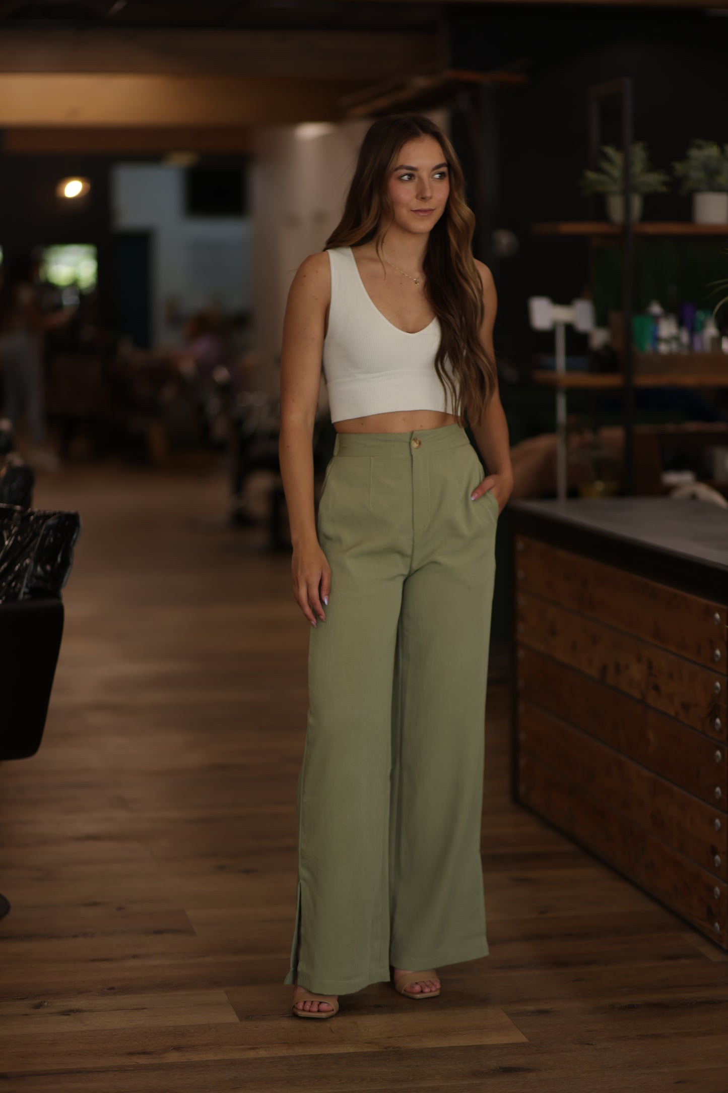 olive green dress pants for women Amazon.com: QIAOZHI Women's High Waist Pleated Trousers, Olive Green, Wide Leg Dress Pants with Belt Loops (US, Alpha, Small, Medium, Regular, Regular, Army Green Pants): Clothing, Shoes & Jewelry
