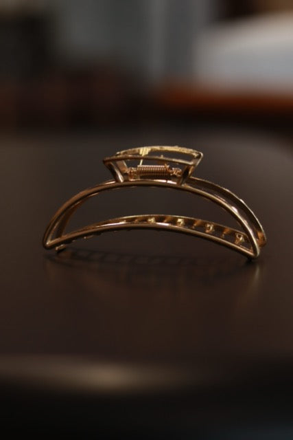 Geometric Gold Claw Clips