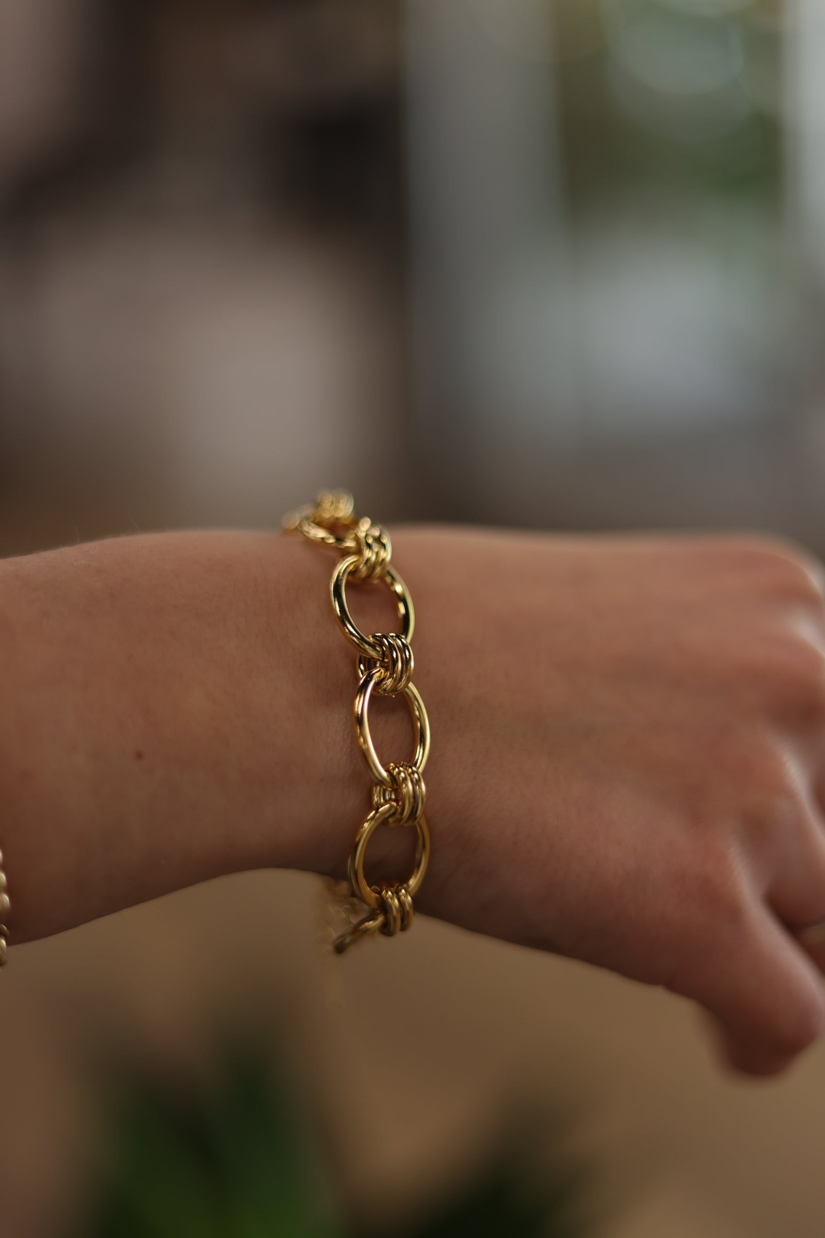 Adriel Bold Chain Bracelet- 18k Gold, non tarnish