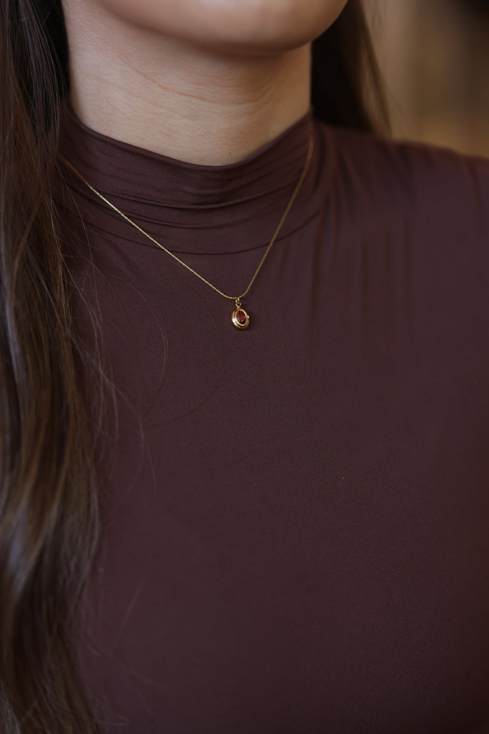 Cornelia 18K Gold Non-Tarnish Gemstone Necklace