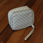 Checkered Zip Up Travel Case
