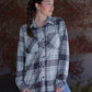 Rachel Plaid Button Up - Charcoal & Green