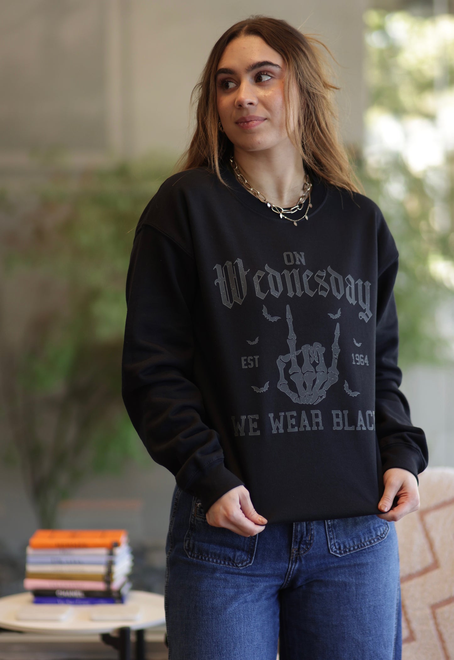 On Wednesdays We Wear Black Crewneck