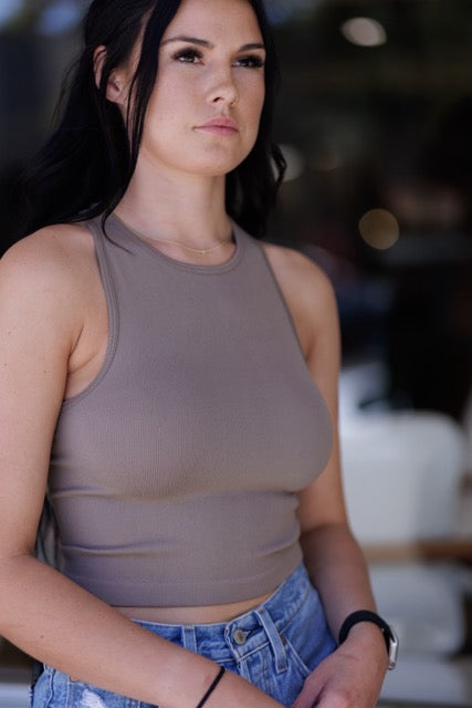 Cropped High Neckline Brami