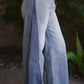 Ryaan Wide-Leg Two-Tone High Waist Denim Jeans