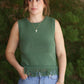 Leilani Fringe Hem Sleeveless Knit Top