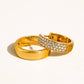 Zephira 18K Gold Non-Tarnish CZ Pave Hoop Earrings